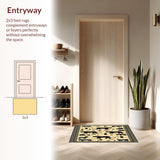 Majestic Big Cat Geometric Area Black Panther Lion Tiger Art(Beige)