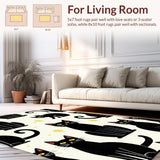 Black Cat Accent Doormat(Black)
