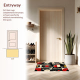 Farmhouse Record Mat with Nostalgic Design(Red)