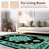 Artful Black and Teal Design Fusion(Black)