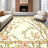 Area Runner with Beige Garden Floral(Ivory)