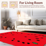 Whimsical Citrus Patterned Mat(Red)