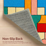 Abstract Geometric Multi Color Nursery Play Mat(Blue)