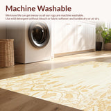 Neutral Area Beige Floral Vintage Throw(Beige)