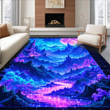 Electric Floral Galaxy Motif(Blue)