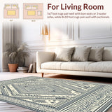 Geometric Dark Gray & Cream Modern Boho Design Diamond Motif(Gray)
