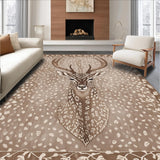 Antelope Print Beige Kitchen Runner(Beige)