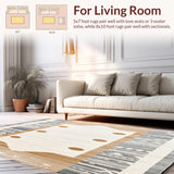 Modern Gray Camel Abstract(Beige)