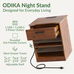ODIKA Everyday Side Table with Fast Charging Station - ODIKA