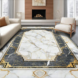 Geometric Gold Accented Visual Harmony(White)