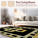 Chic Monochrome Greek Key Motif(Black)