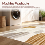 Contemporary Palomino Beige Asymmetrical Floor Unique Design(Beige)
