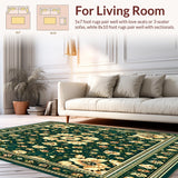 Vintage Floral Tapestry Area(Green)