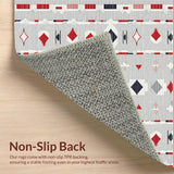 Rustic Red and Grey Tiled Motif(Gray)