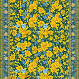 Summer Floral Bath with Yellow and Blue Leaves(Green)