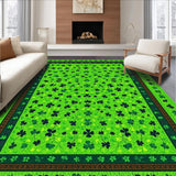 Elegant Shamrock Patterned Accent(Green)