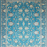 Rustic High Low Damask Aesthetic(Blue)