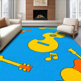 Vibrant Colorful Guitar Motif(Blue)