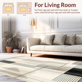 Contemporary Boho Collection With Abstract Geometric Design(Beige)