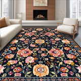 Floral Elegance in Black Tones(Black)