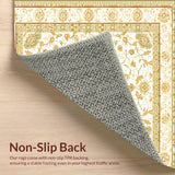 Elegant with Beige Floral Medallions and Khaki Highlights(Beige)