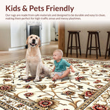 Light Brown Floral Area(Beige)