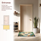 Coastal Paradise Area with Tropical Fish Motif Ideal for Spaces(Ivory)