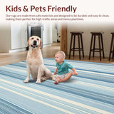 Modern Beach Stripe Design Floor for Decks(Blue)