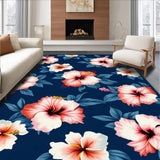 Chic Hibiscus Patterned Design(Blue)