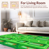 Bright Urban Design Kids Playmat for Interactive Learning(Green)