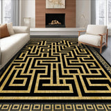 Luxurious Black Gold Geometric Motif(Black)