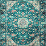 Vintage Teal Medallion Aesthetic(Blue)