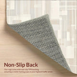 Modern Geometric Non Slip Neutral Patterned Stain Proof(Beige)