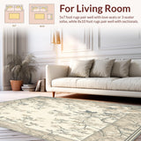 Classic Botanical in Smoke and Beige with Refined Floral Silhouettes(Beige)