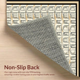 Minimalist Art Deco Area with Symmetrical Arch Motif and Graphic Detailing(Beige)