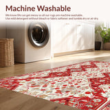 Warm Taupe and Red Floral Fusion(Red)