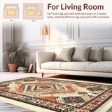Southwestern Aesthetic Kitchen Area with Rubber Backing(Beige)