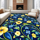 Vibrant Floral Abstract Arrangement(Blue)