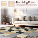 Faux Wool Area for Minimalist(Beige)