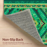 Boho Green Kitchen Non Slip(Green)