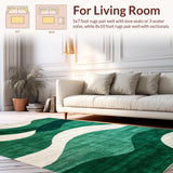 Trendy Artistic Abstract Curves(Green)