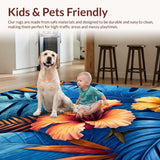 Vibrant Multicolored Floral Motif(Blue)