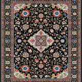 Luxurious Black Floral Emblem(Black)
