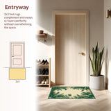 Lush Green Tropical Serenity(Beige)
