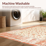 Classic Vintage Area Cream and Terracotta Floral(Beige)