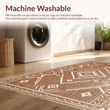Yellowbrown Cream Tribal Entryway Area(Brown)