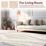 Boho Inspired Tasseled Floor with Geometric Chevron and Neutral Colors(Beige)