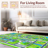Brightly Colored Fun Traffic Play Surface(Green)