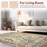 Boho Woven Neutral Area(Beige)