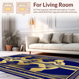 Modern Minimalist Gold Overlay(Blue)